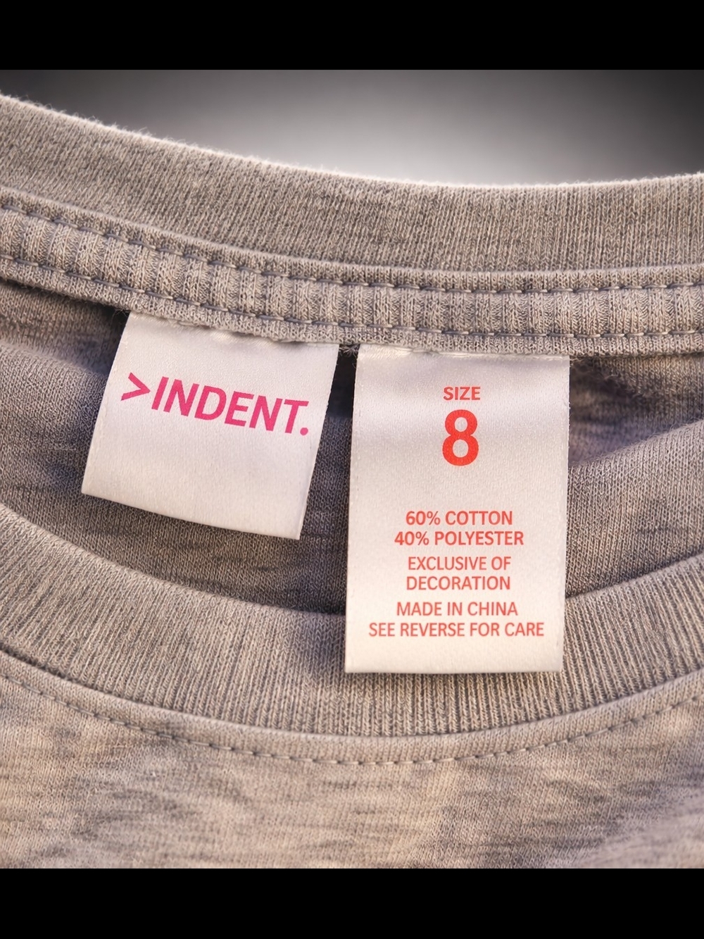 INDENT Kids Size 8 Good Vibes Graphic Tee Gray NWOT - Picture 2 of 2